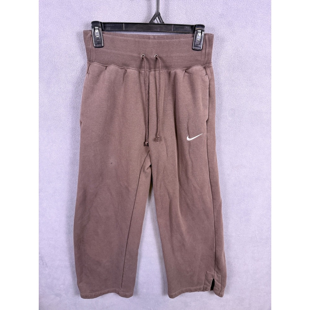 Nike Sportswear Phoenix Fleece Crop Wide Leg Sweatpants Women S Brown DQ5615-234